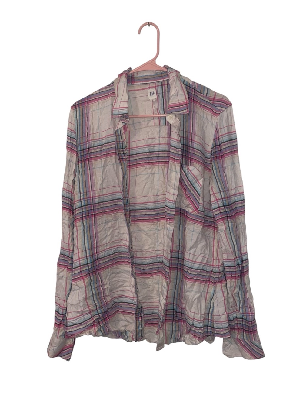 GAP plaid lightweight top
